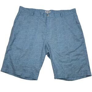 Peter Millar Shorts Mens Size 38 Current Blue Patterned Performance Golf Preppy